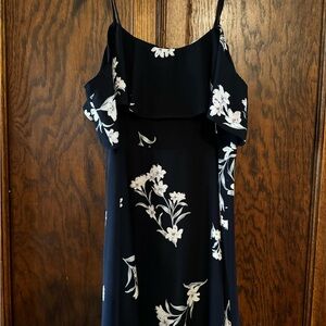 Floral Navy and White Dress